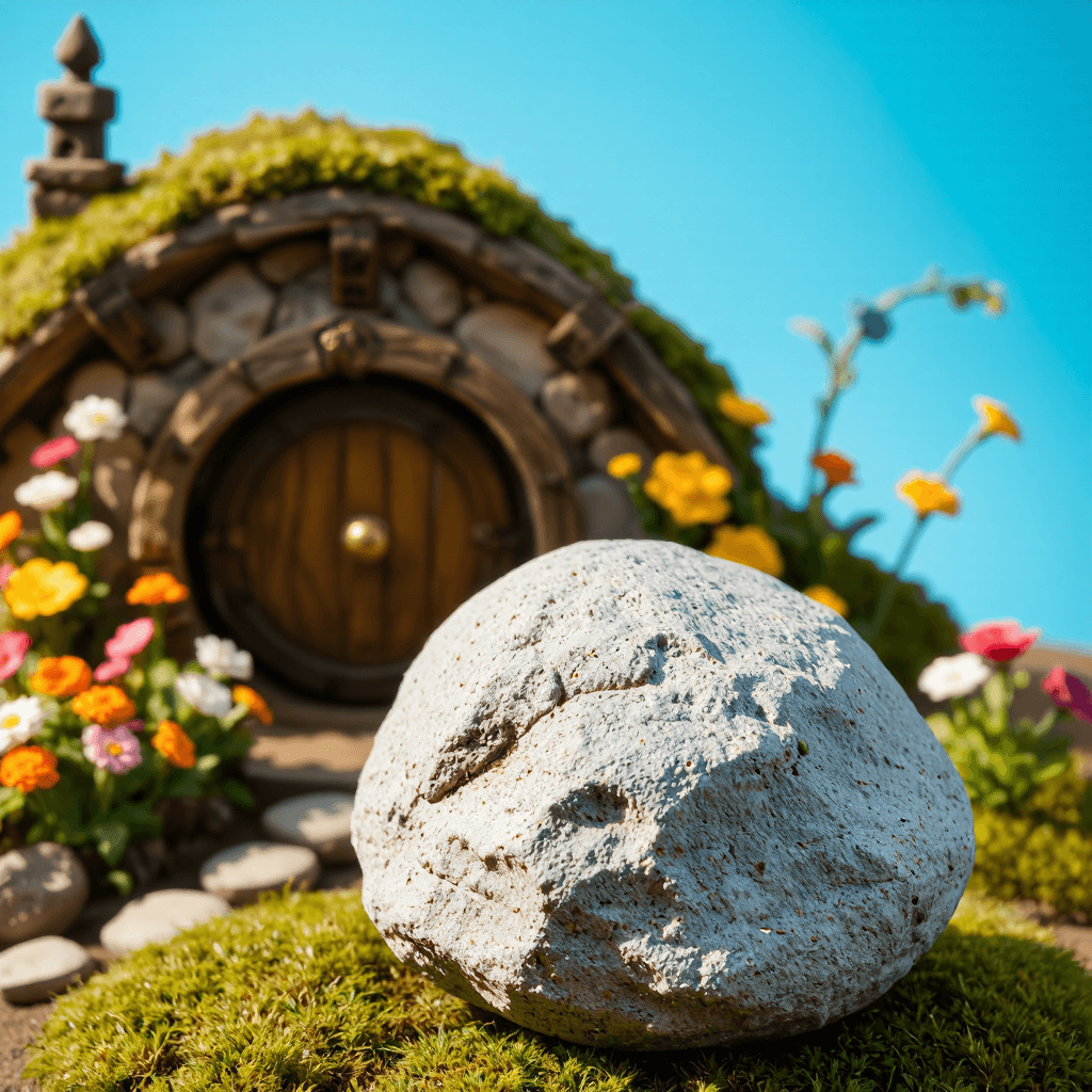 product photography of a rock illustration, used for decoration or landscaping