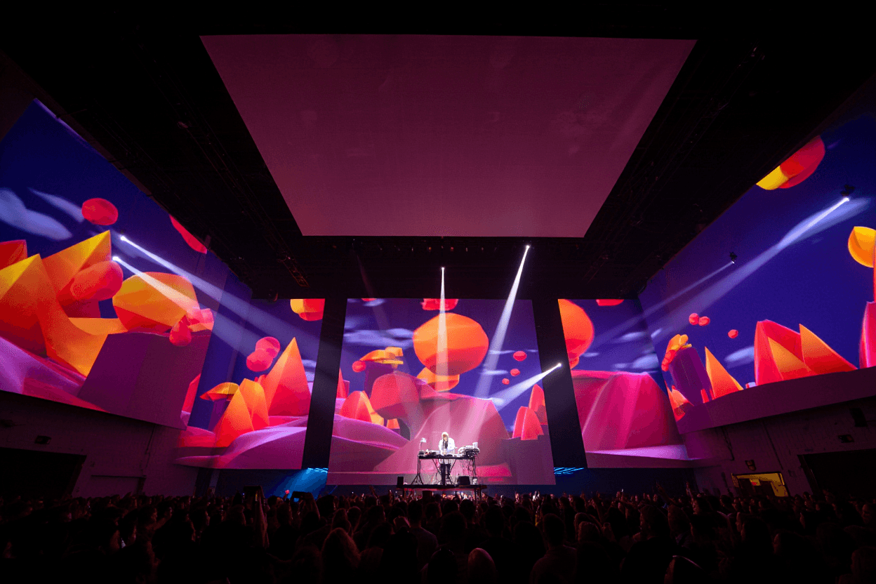 An image showing the live show of LIDO XR immersive and interactive world.