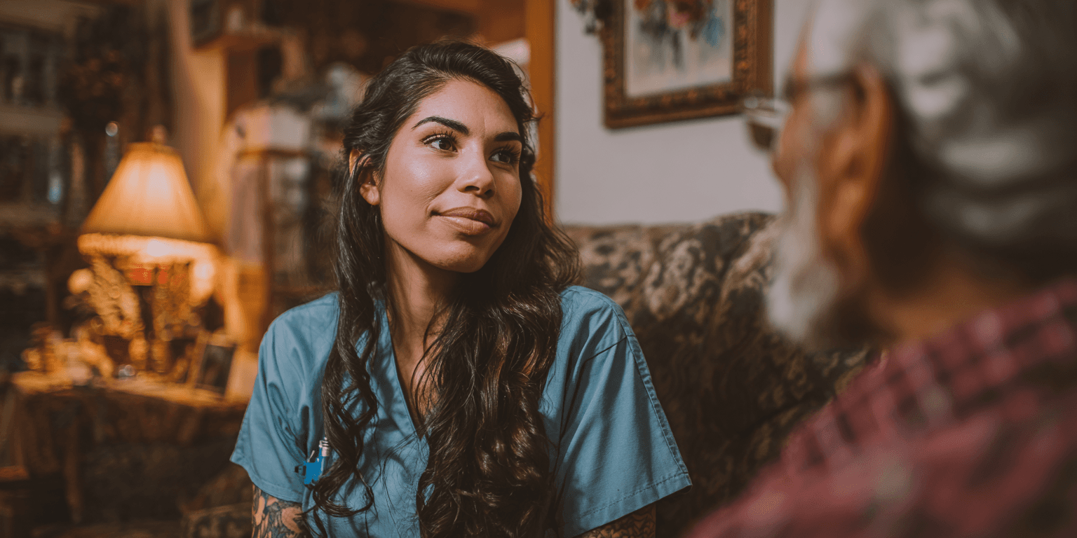 a caregiver at a home care agency