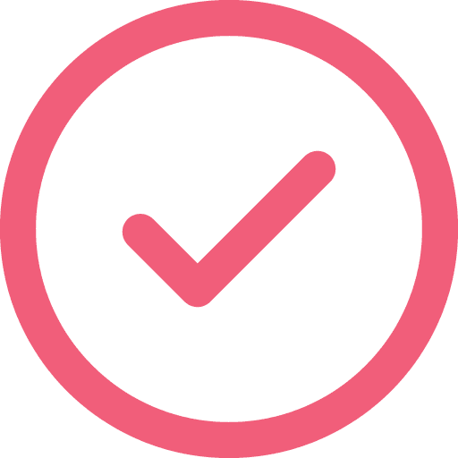pink Check mark icon