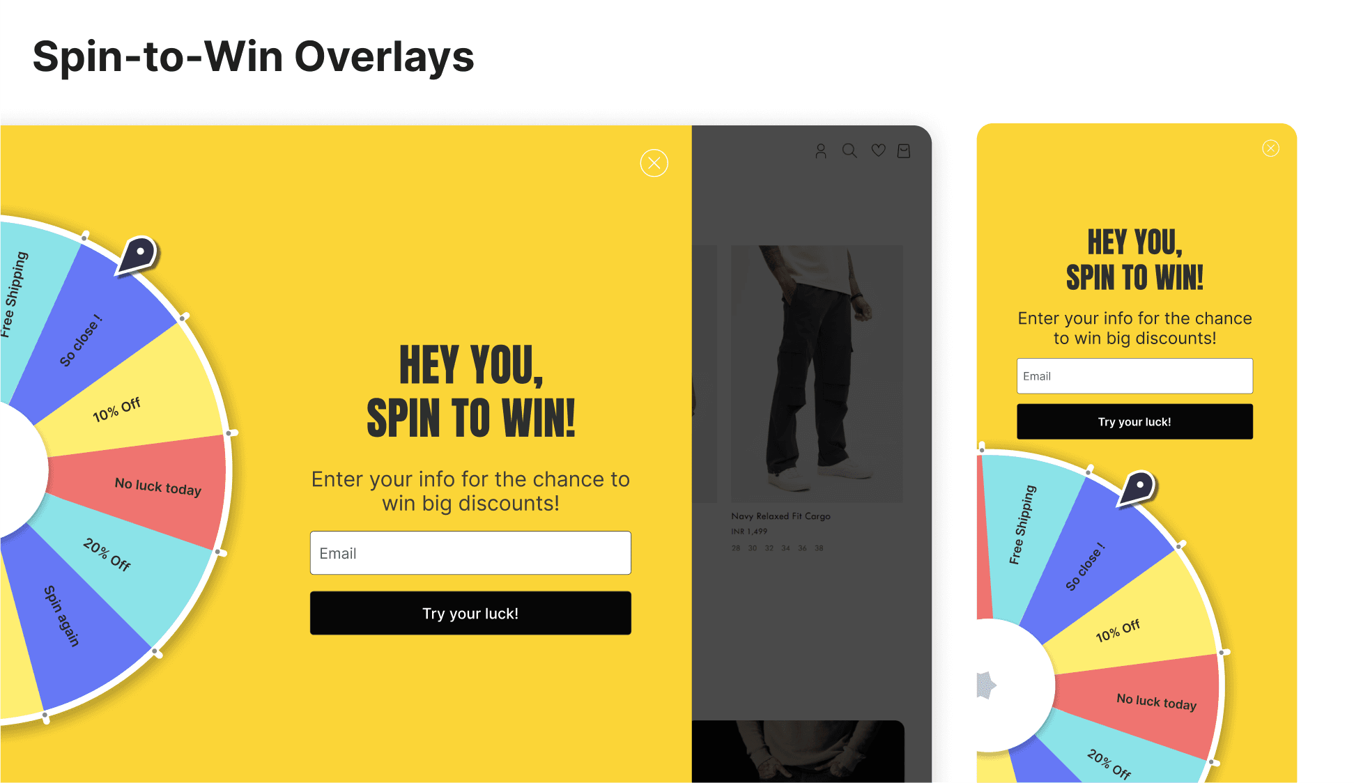 Spin to Win Overlay for Visitor Engagement