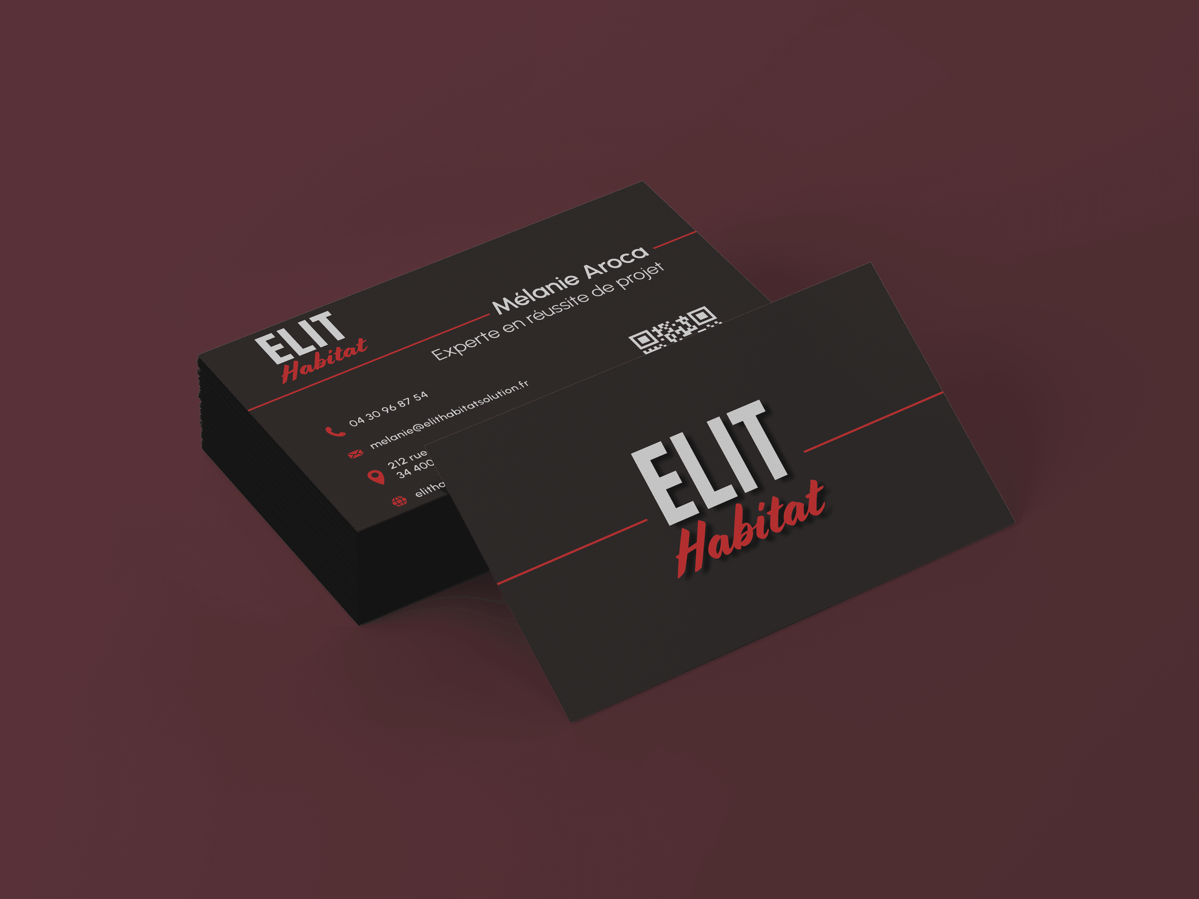 Création de carte de visite elit habitat lunel