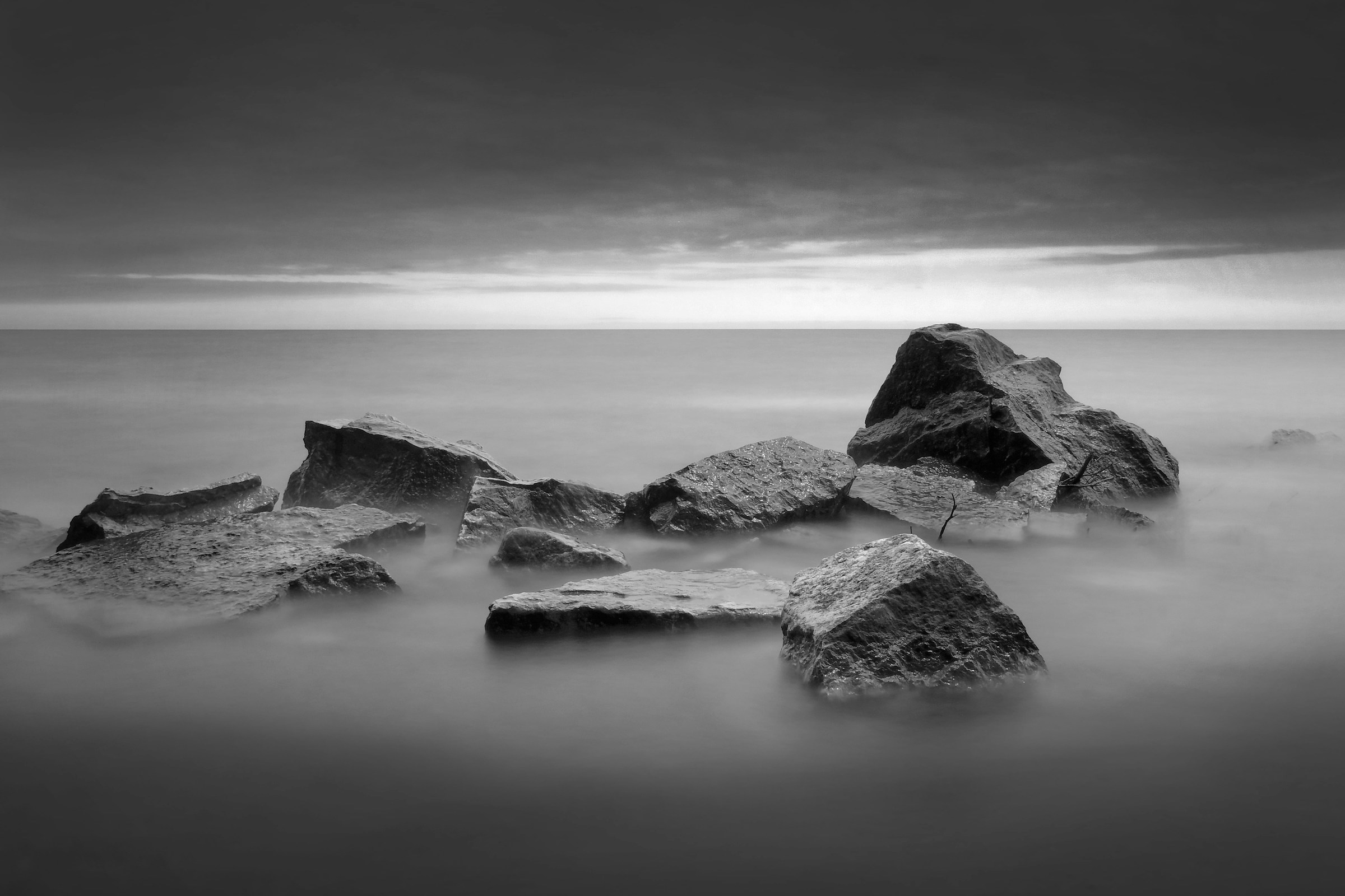 Stones at Rest by Mariko Hale, silver gelatin print