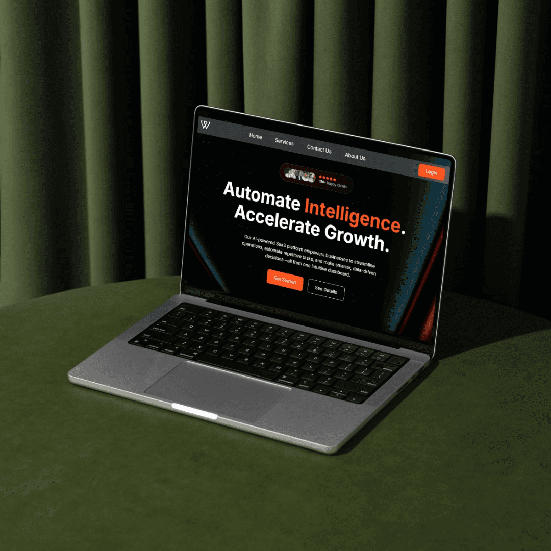 Red trolley car driving down a tree-lined street.