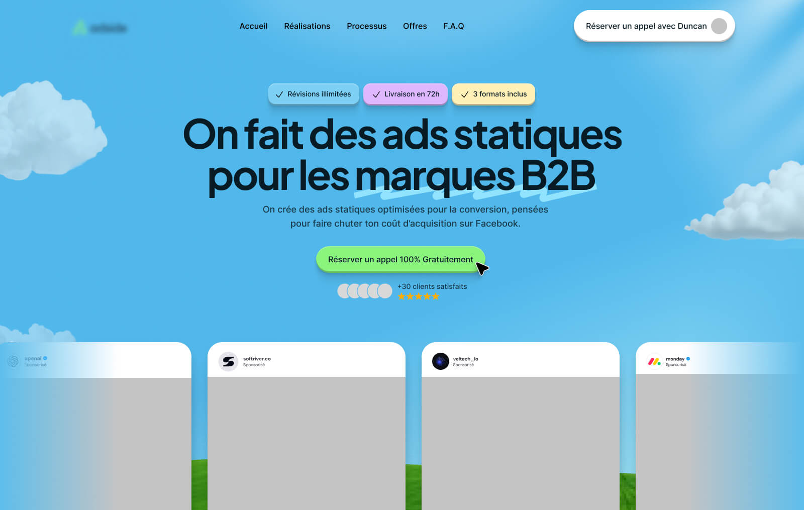 Design d'un concept de hero section