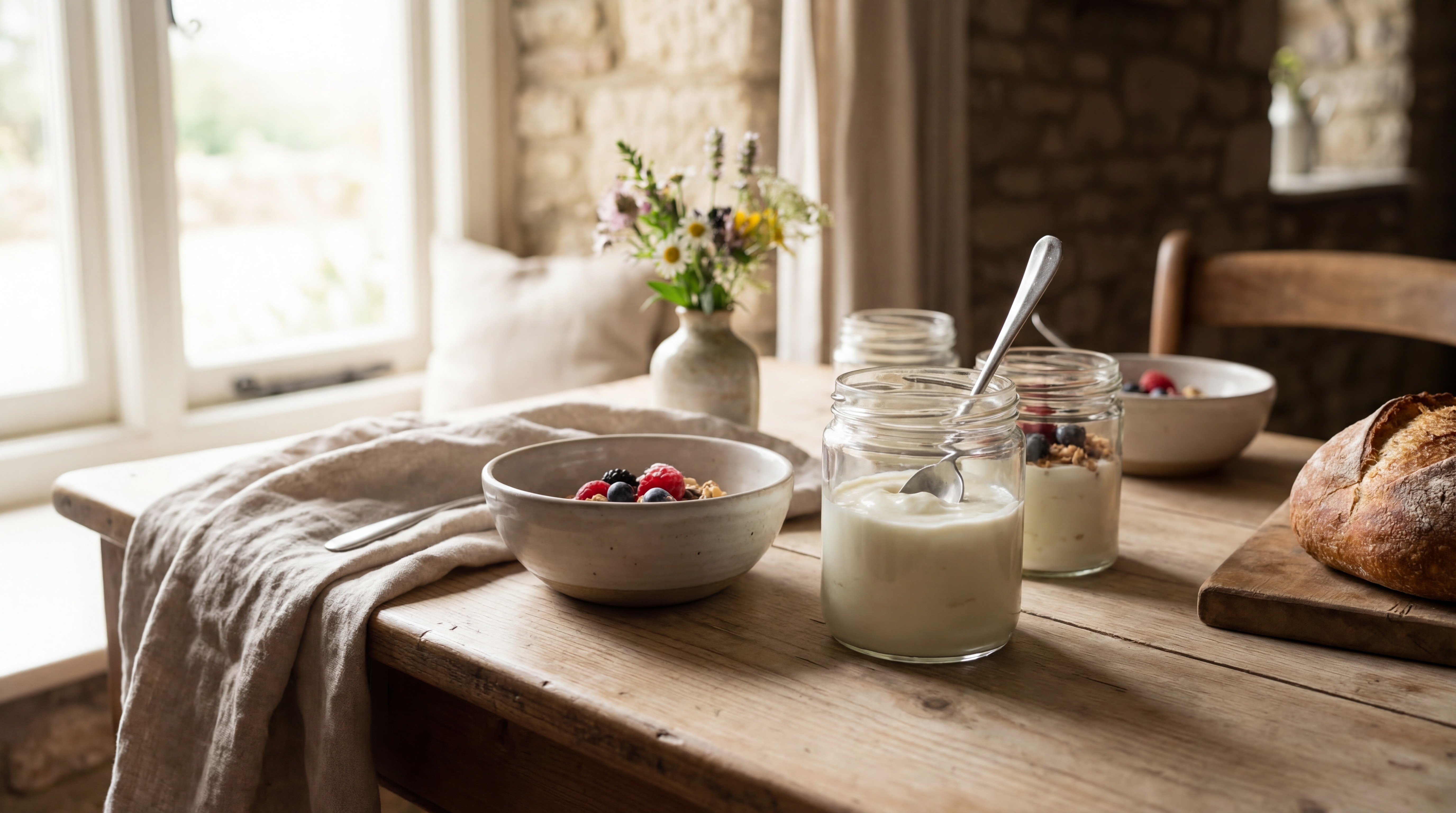 a mixing bowl filled with a mixture of cream