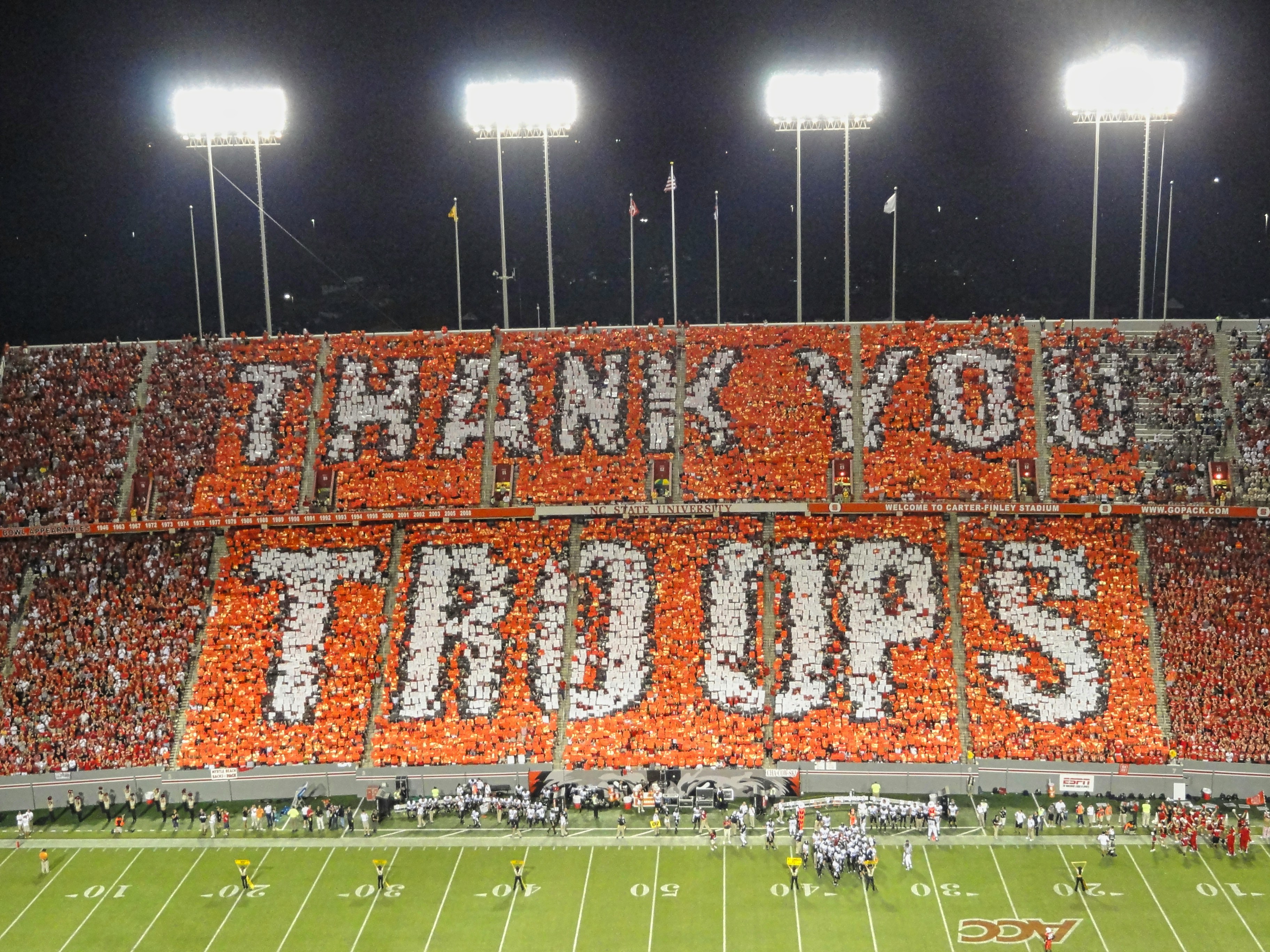 Thank You Troops, NC State football fans