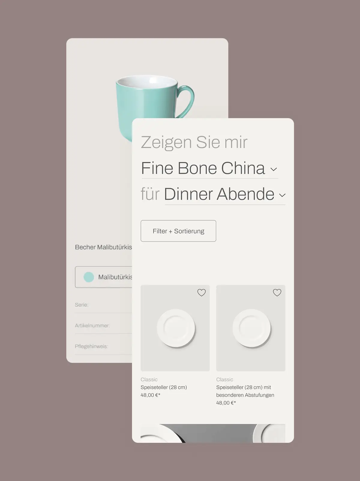 Screenshot Produktdetailseite unsere Kunden Dibbern