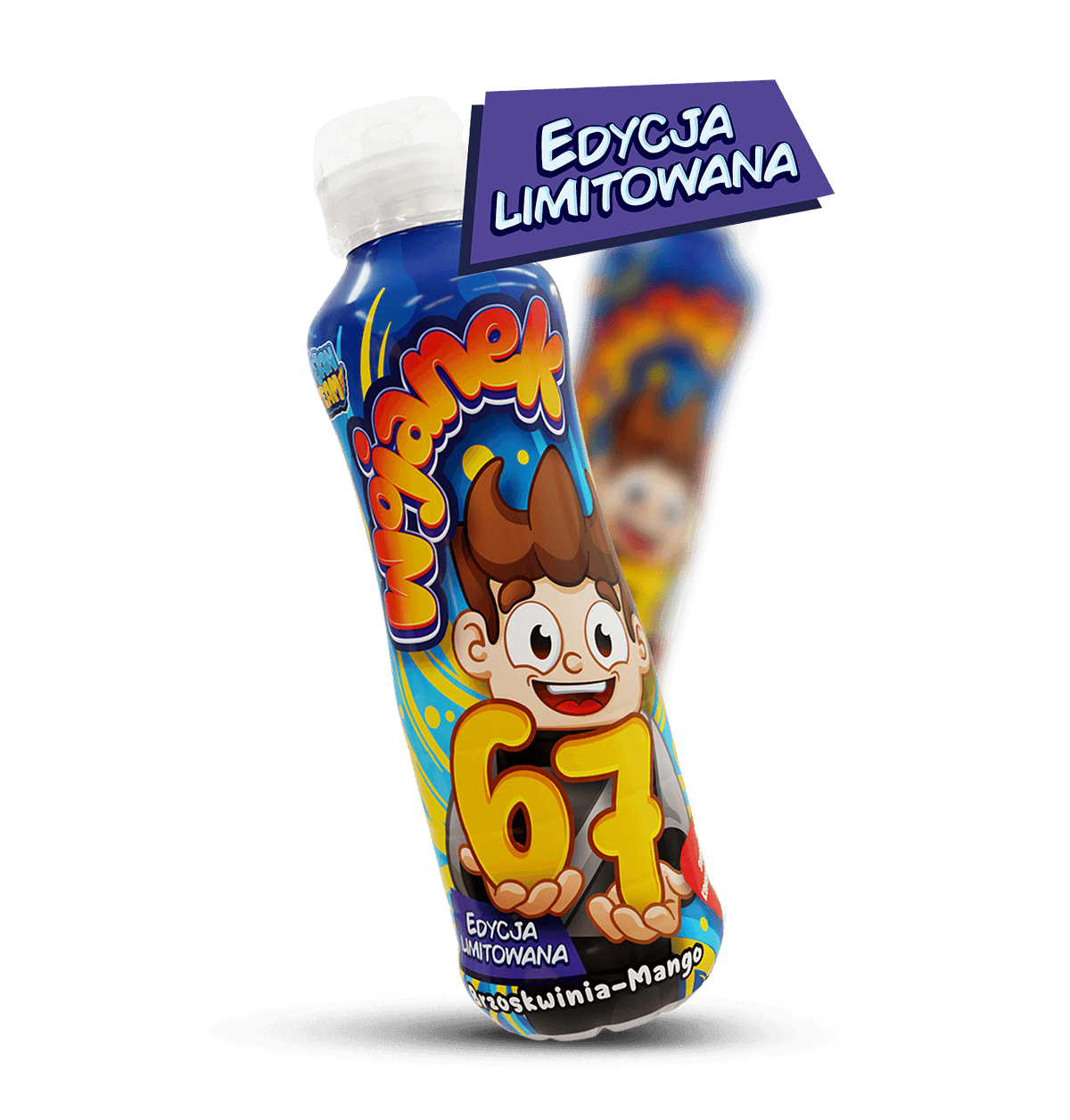 Wojanek – napój owocowy w butelkach, smaki truskawka i malina oraz pomarańcza i brzoskwinia