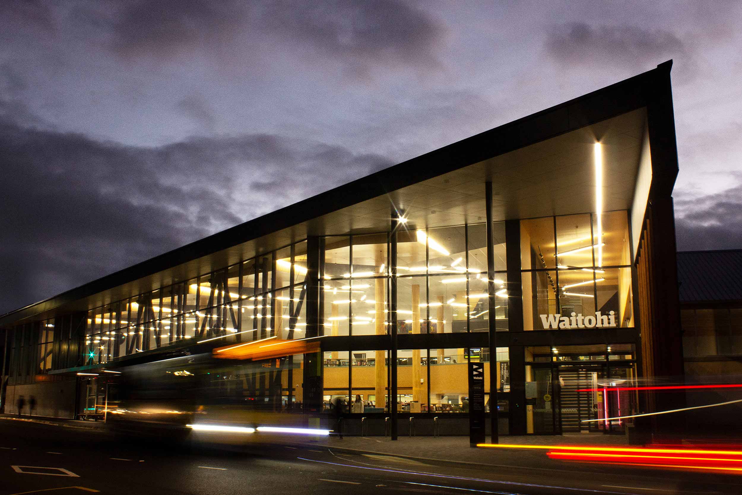 Waitohi Building Night