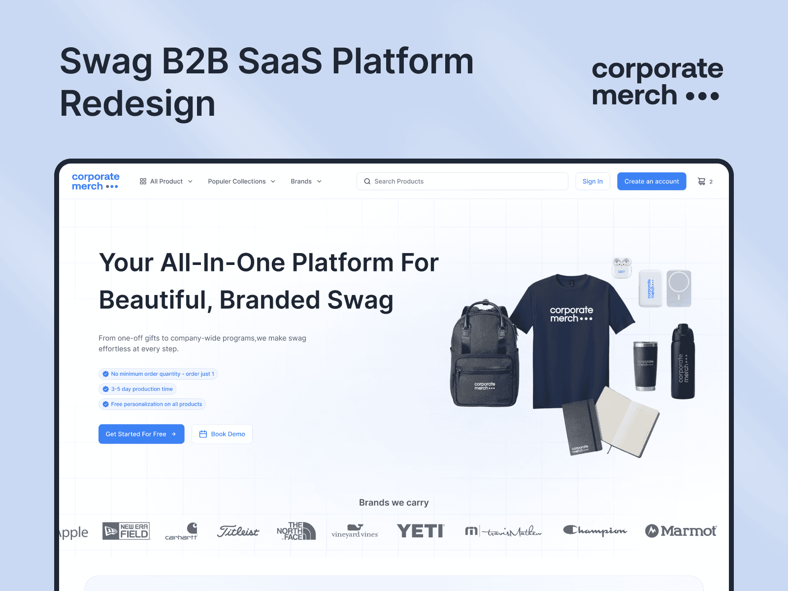 CorporateMerch - Swag B2B SaaS Platform Redesign