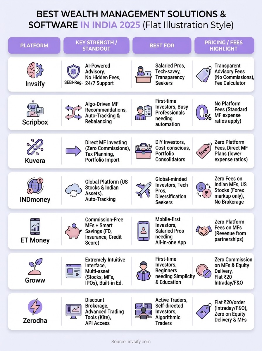 best wealth management solutions infographic