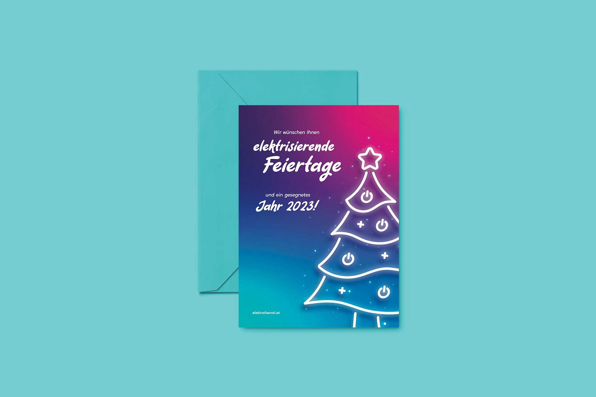 Weihnachtskarte. Gestaltung einer emotionalen Markenanwendung zur Stärkung der Kundenbindung durch konsistente visuelle Sprache und thematische Inszenierung