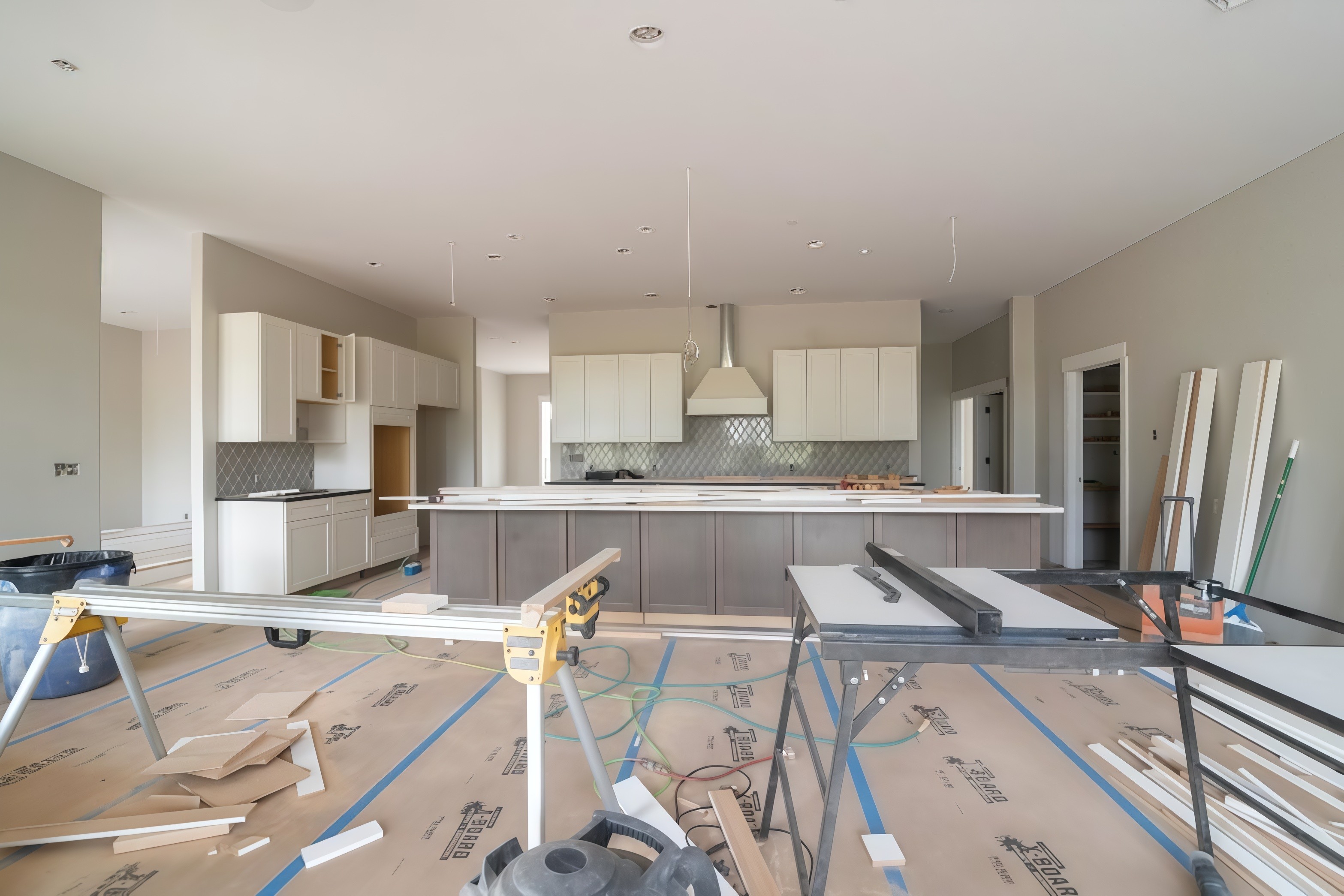 Full home reconstruction after water damage by Larchmont Builds Seattle