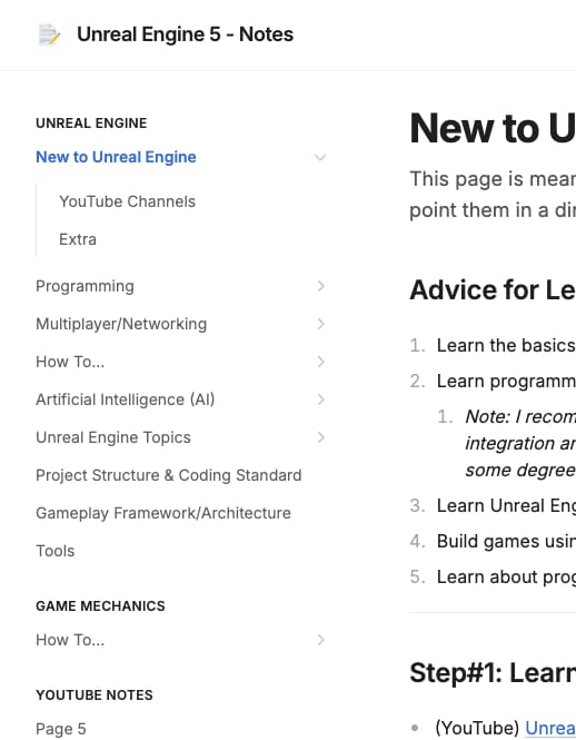 Unreal Engine 5 - Notes