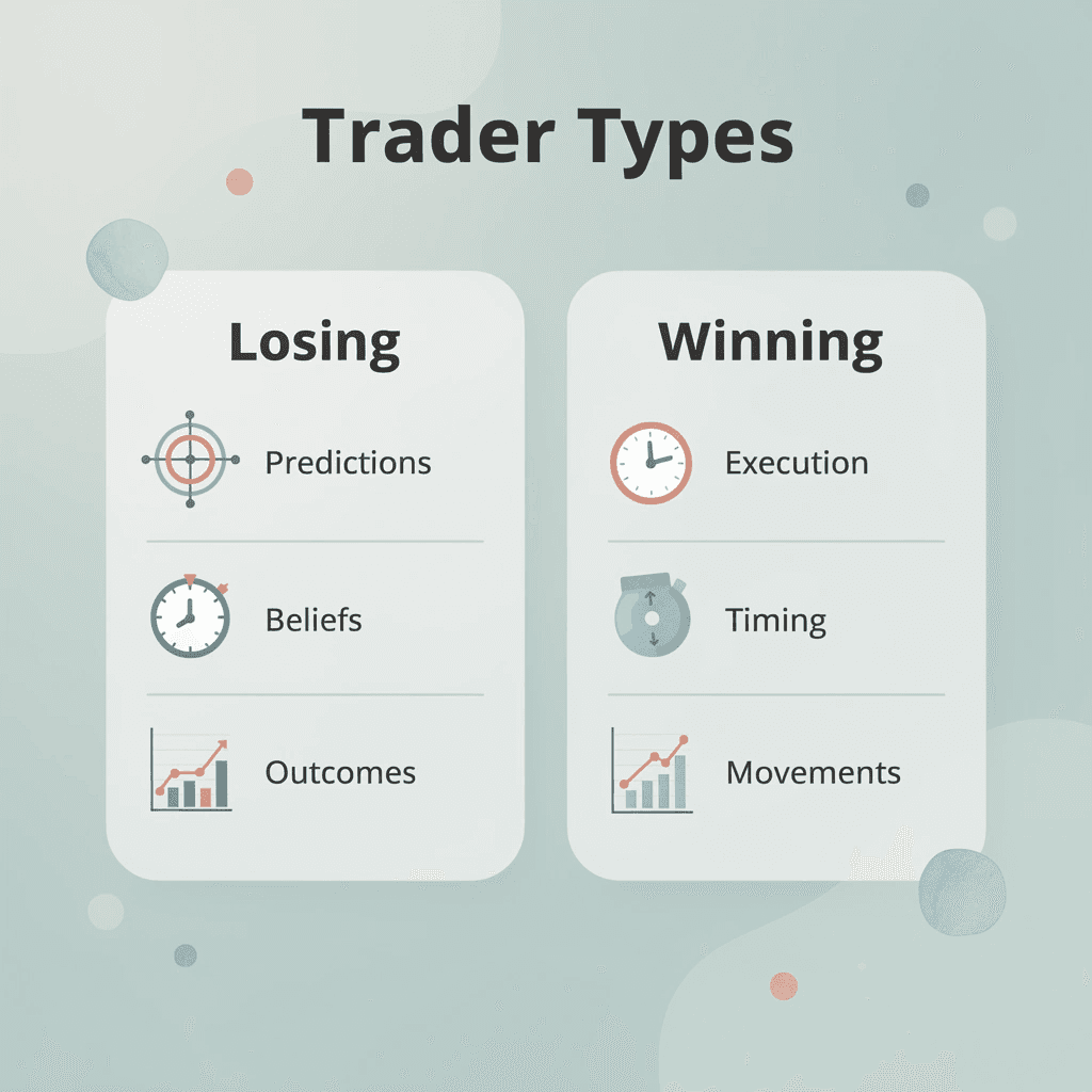 Comparison of losing vs winning trader characteristics