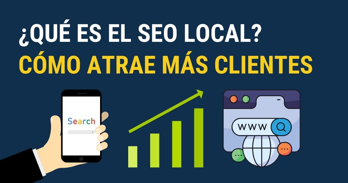 Qué es el SEO local y cómo atrae más clientes en Panamá, ilustración sobre búsquedas locales, crecimiento de tráfico y posicionamiento web.