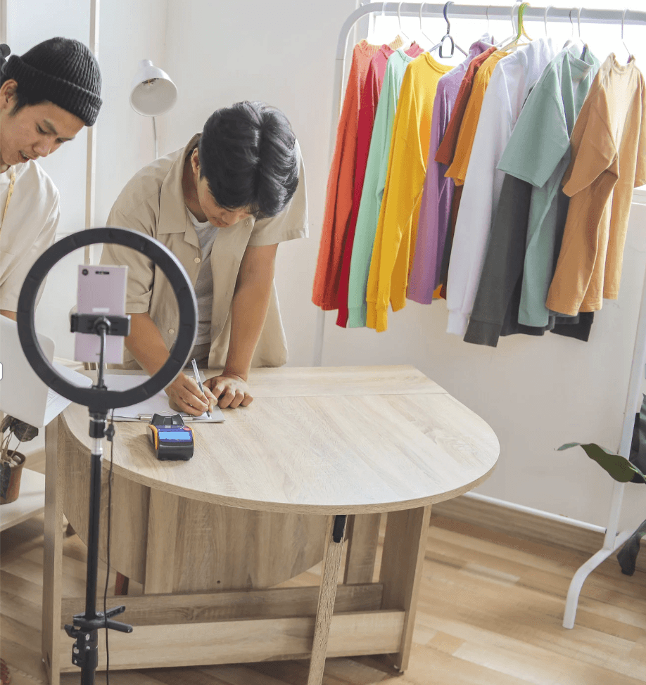 person making a contactless payment with a card