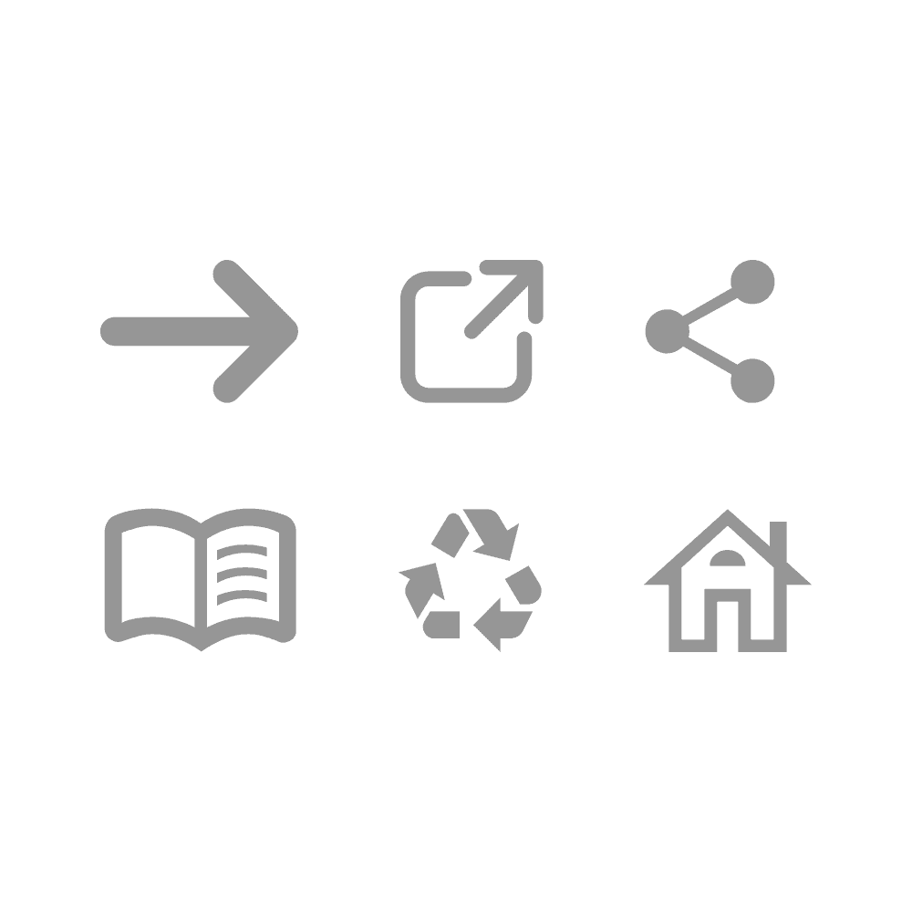 A selection of icons including arrows and share buttons