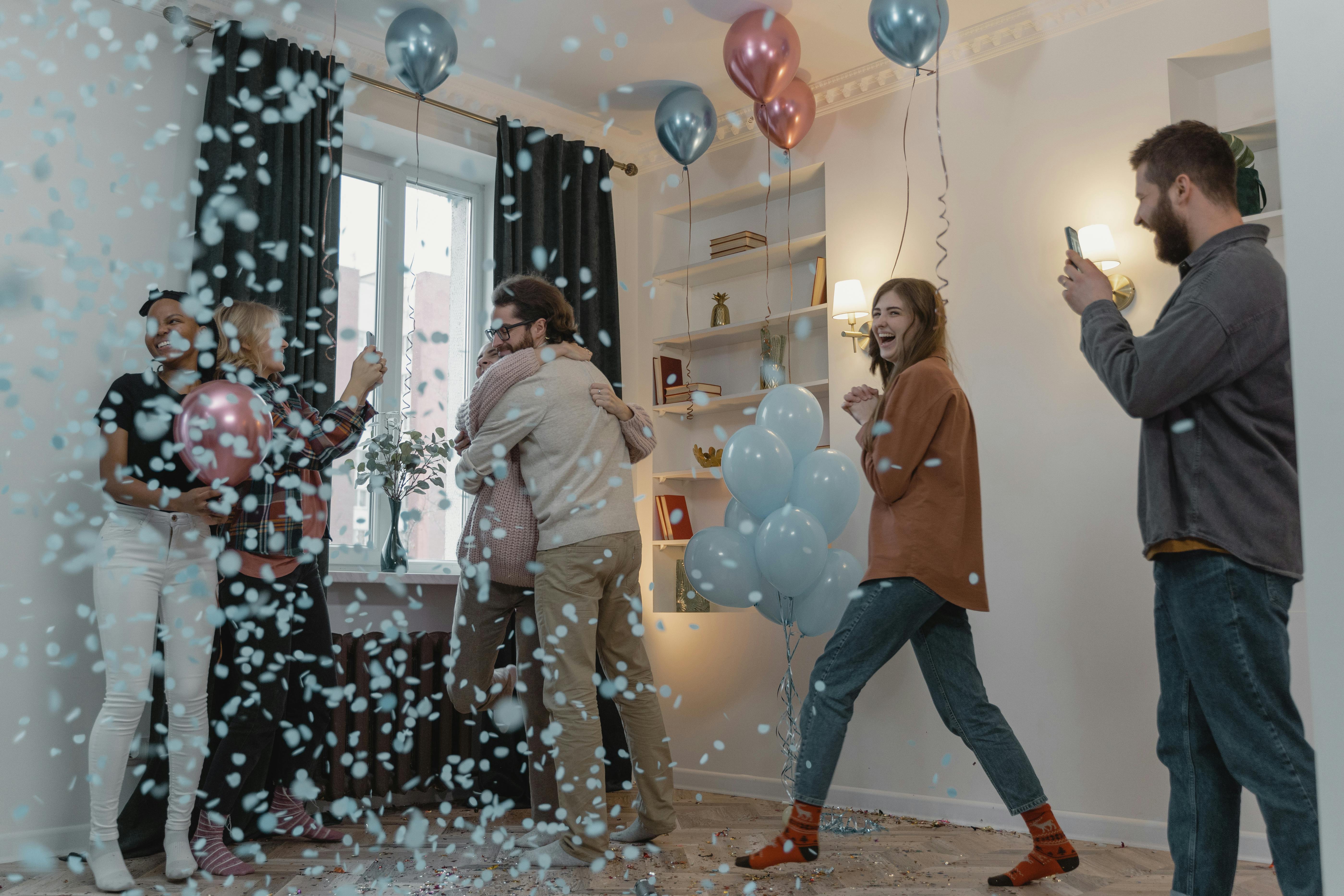 group-of-friends-celebrating-a-gender-reveal-with-balloons-and-confetti-indoors. - tima-miroshnichenko (pexels)