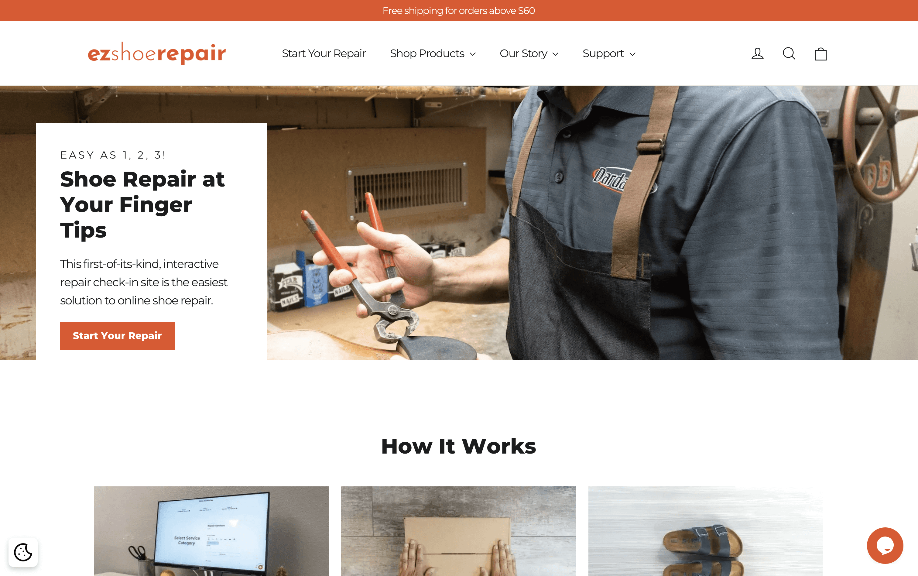 EZ Shoe Repair website