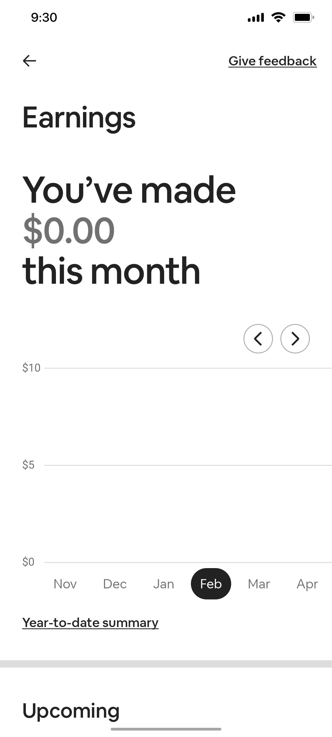 Airbnb Earnings screen