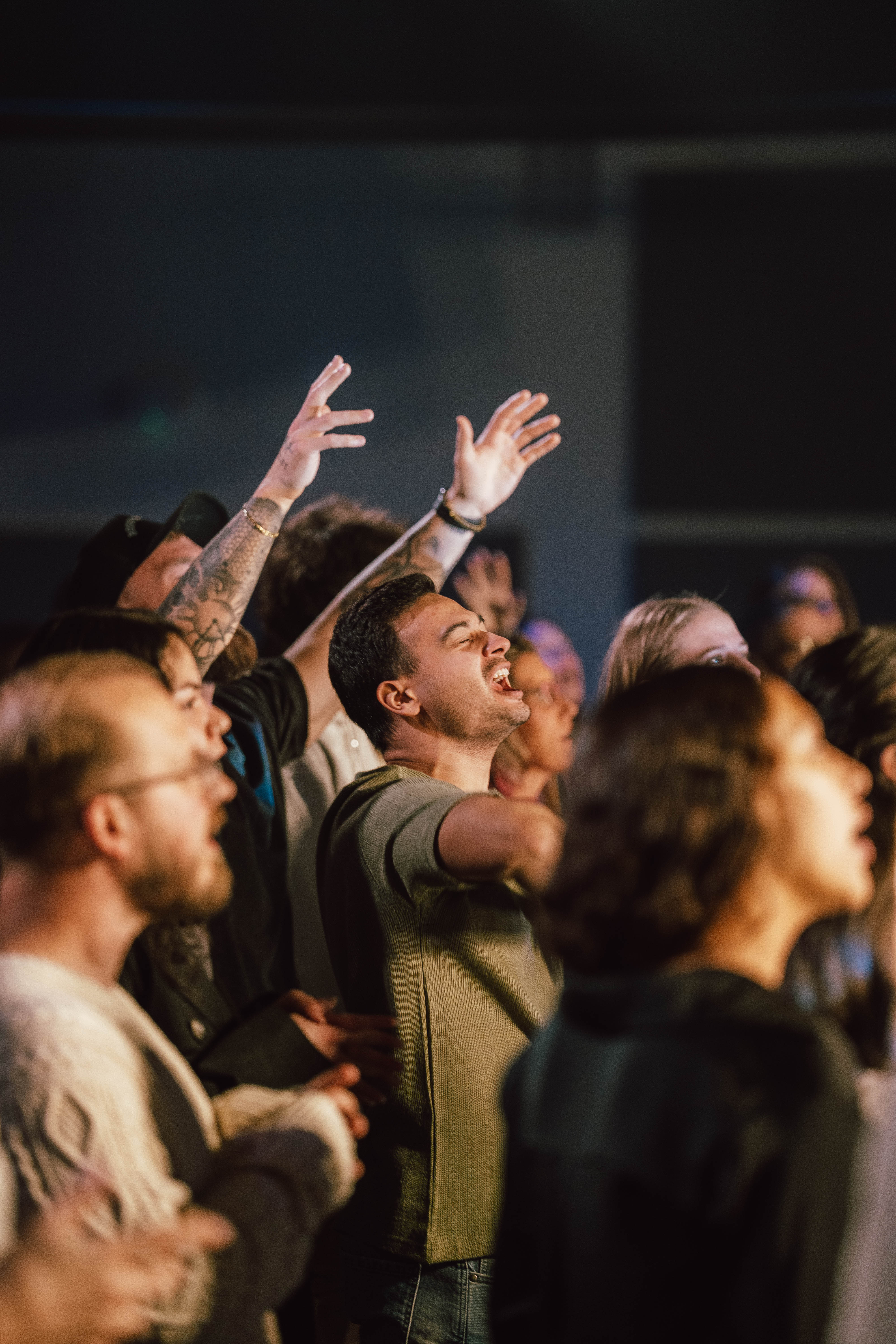 A new believer celebrating their baptism.