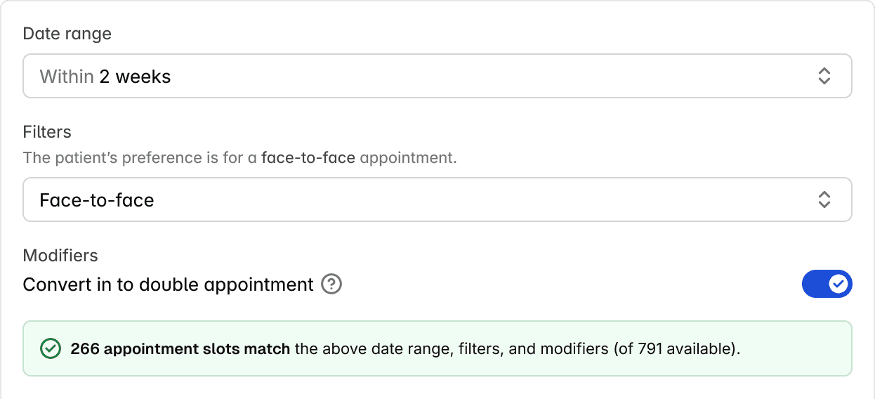 Anima appointments feature