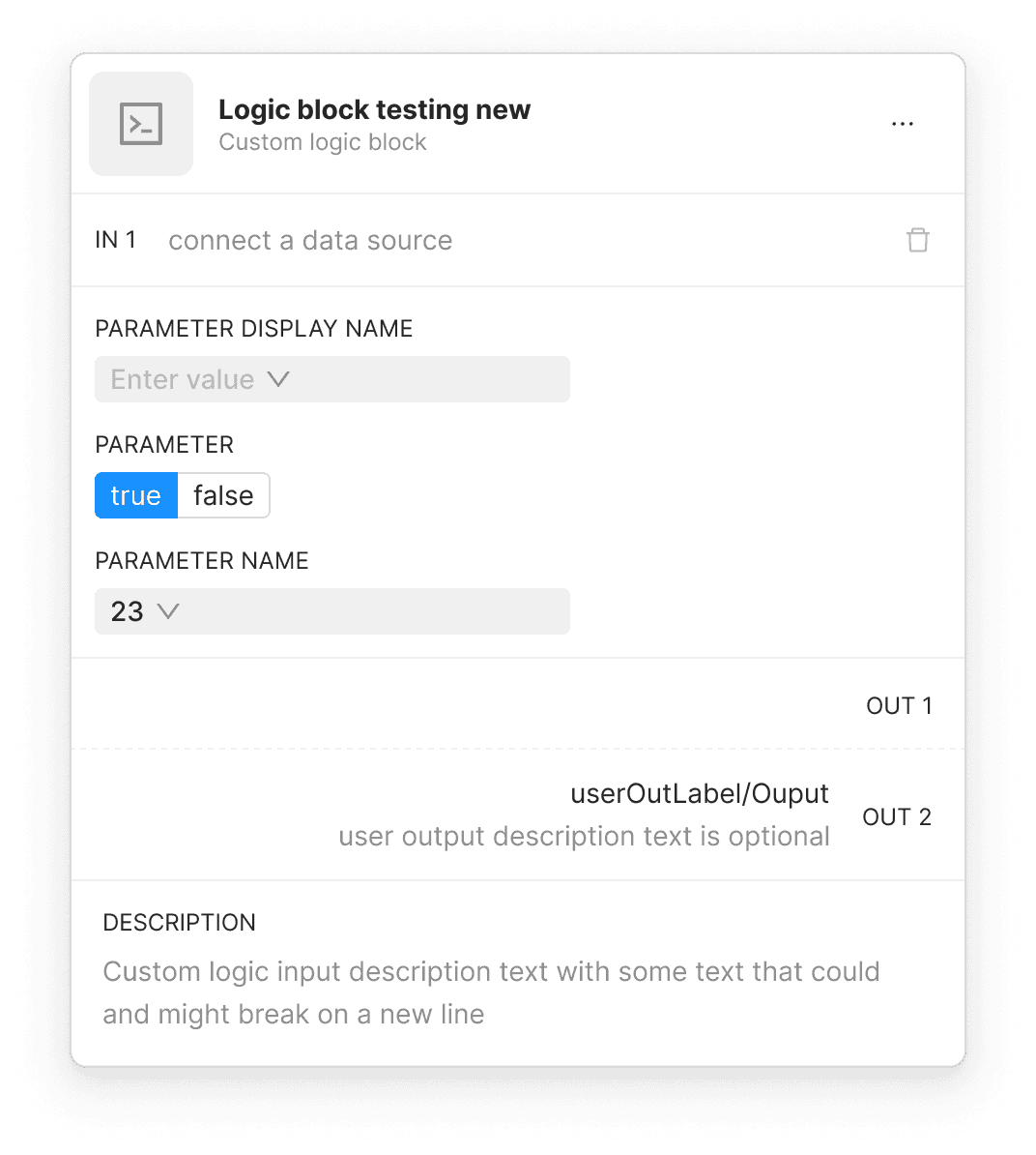 Logic blocck testing on the akenza rule engine