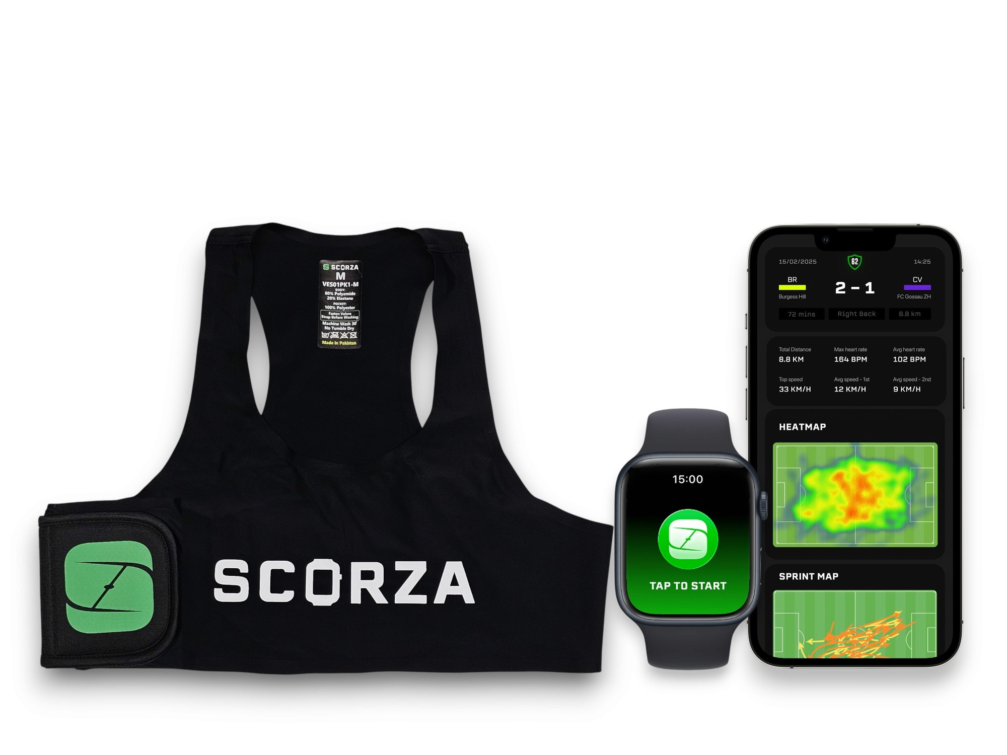 vest watch and phone