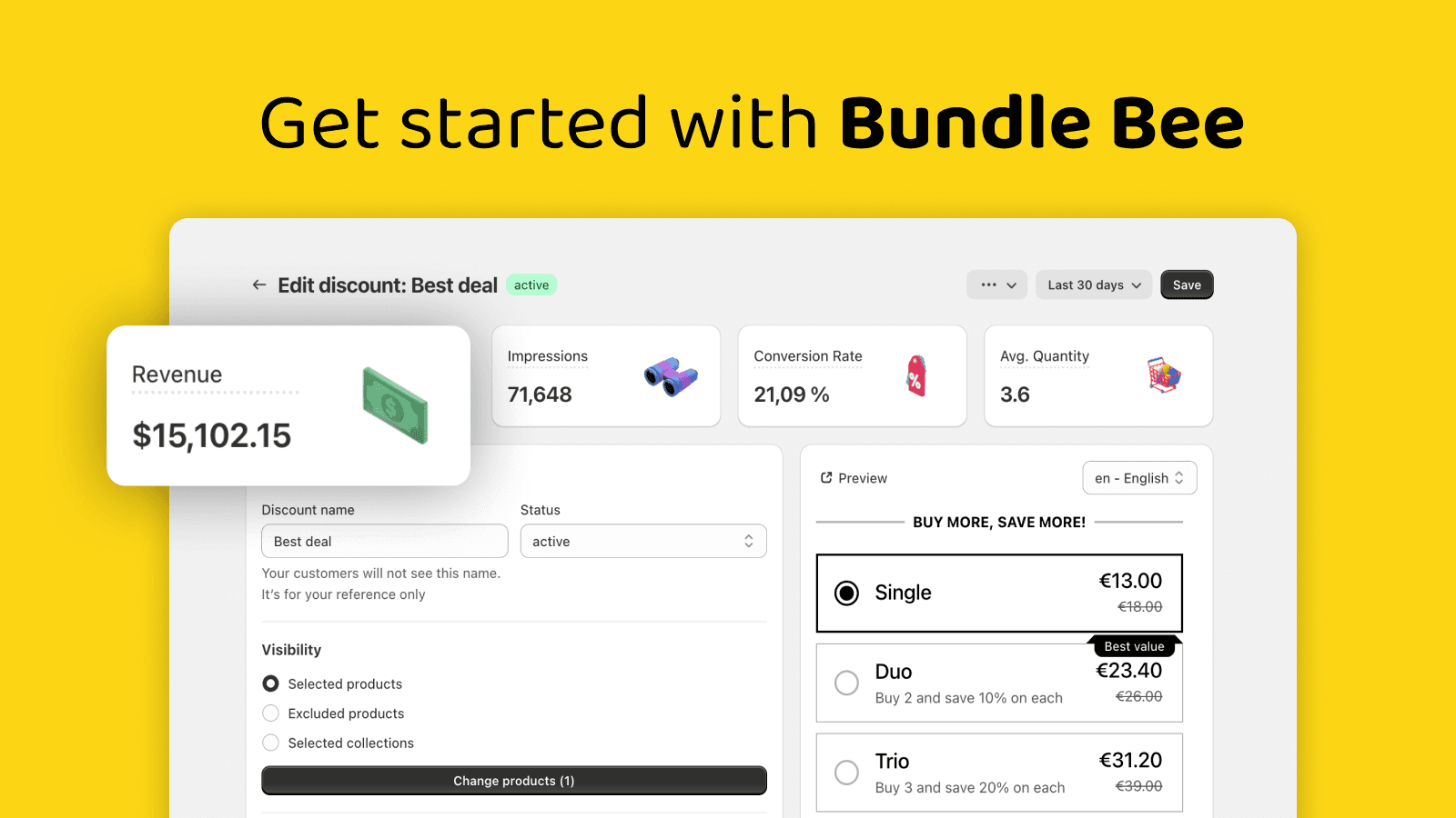 Get started with Bundle Bee Volume Discounts