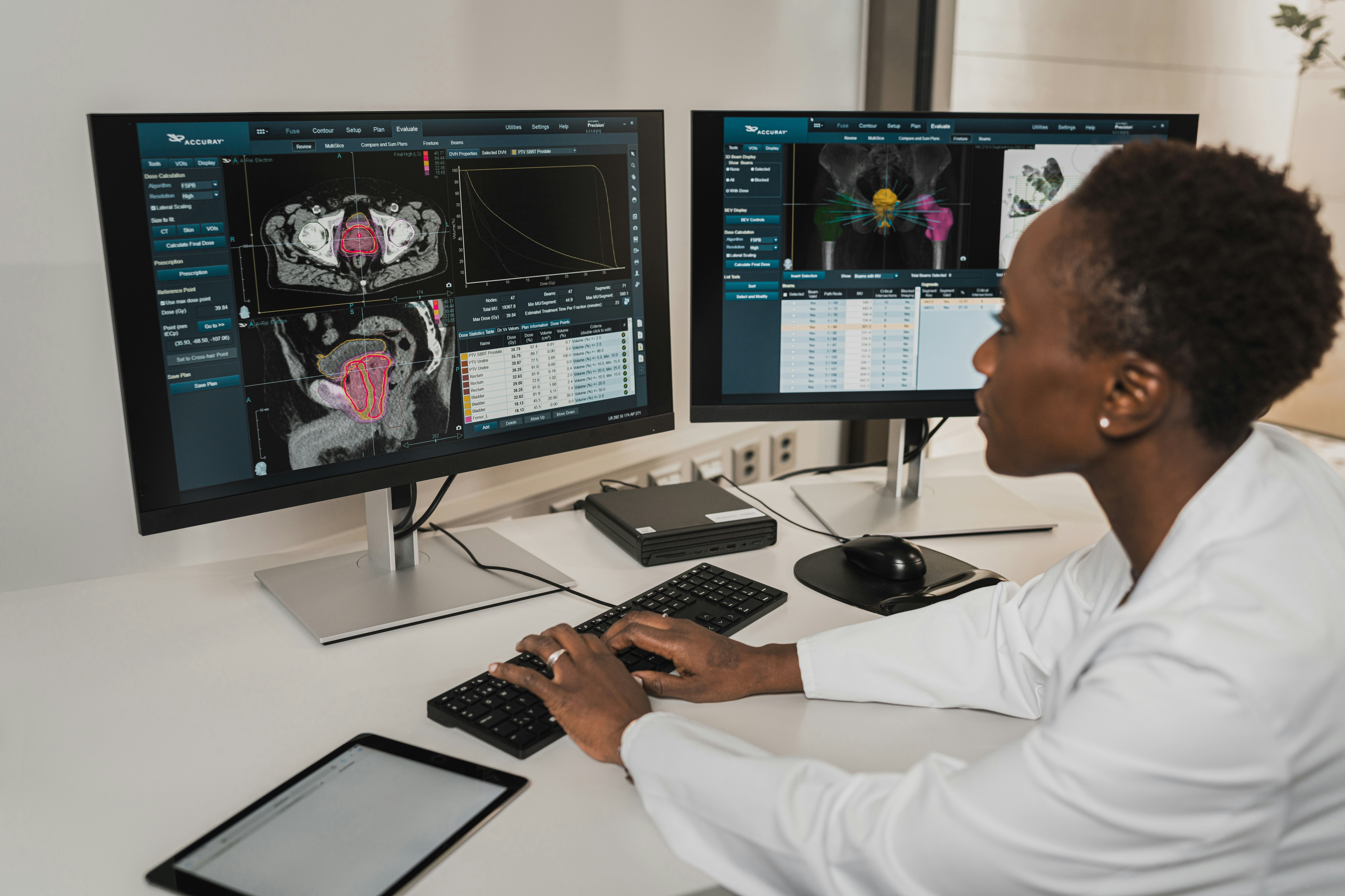 A radiologist preparing data ready for AI