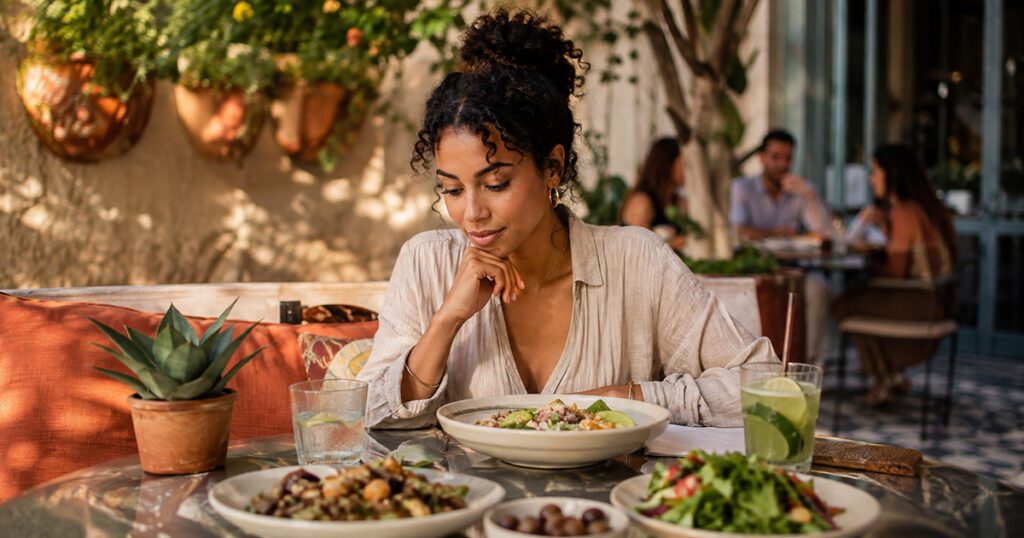 Caregiver preparing a healthy meal