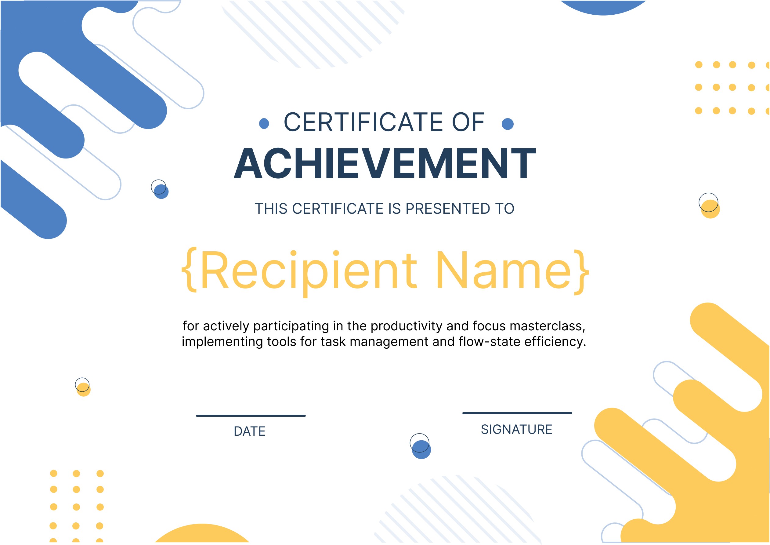 Wauld - Vivid and playful achievement certificate template