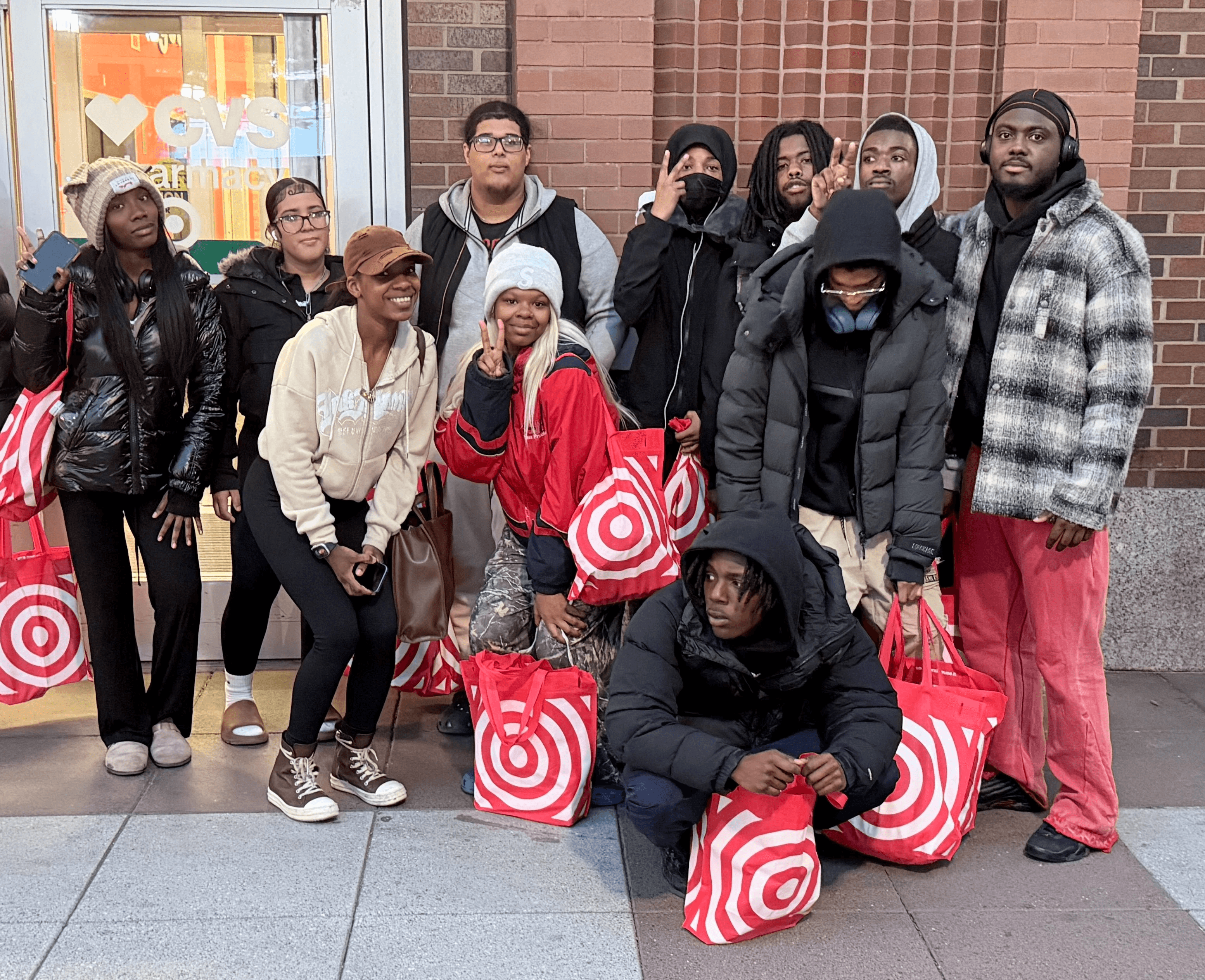 Teens holding Target bags