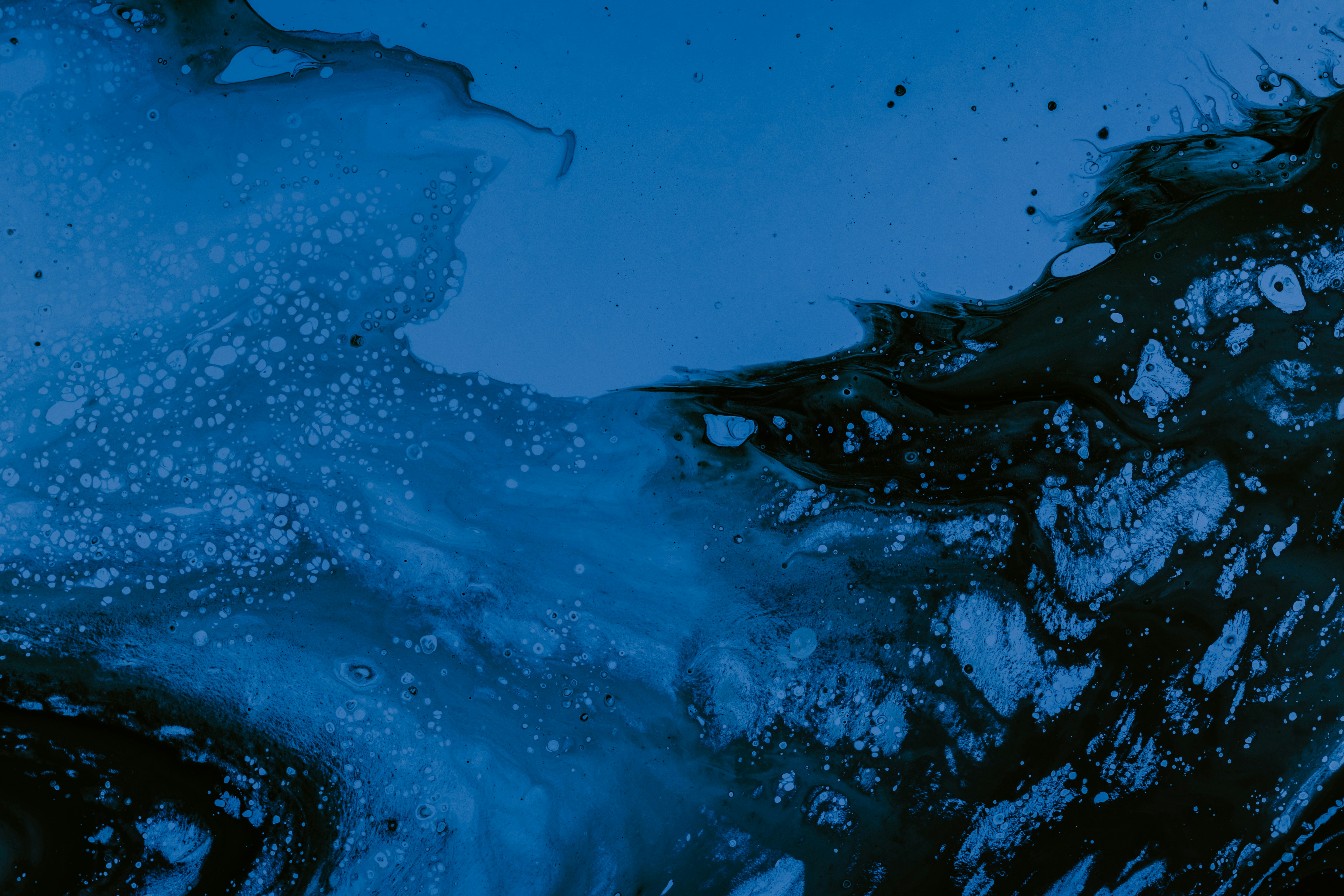 blue and white abstract painting