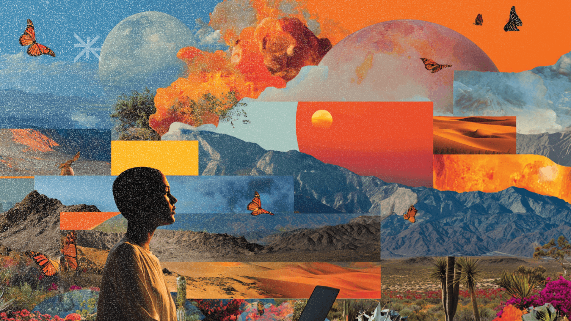 A colorful mosaic tunnel wall is shown.