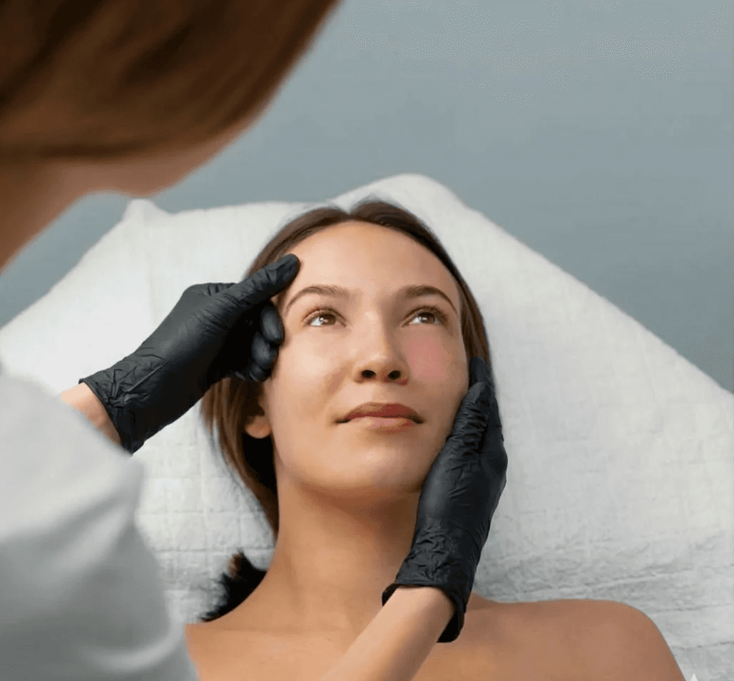 Skin evaluation for Profhilo treatment candidate.