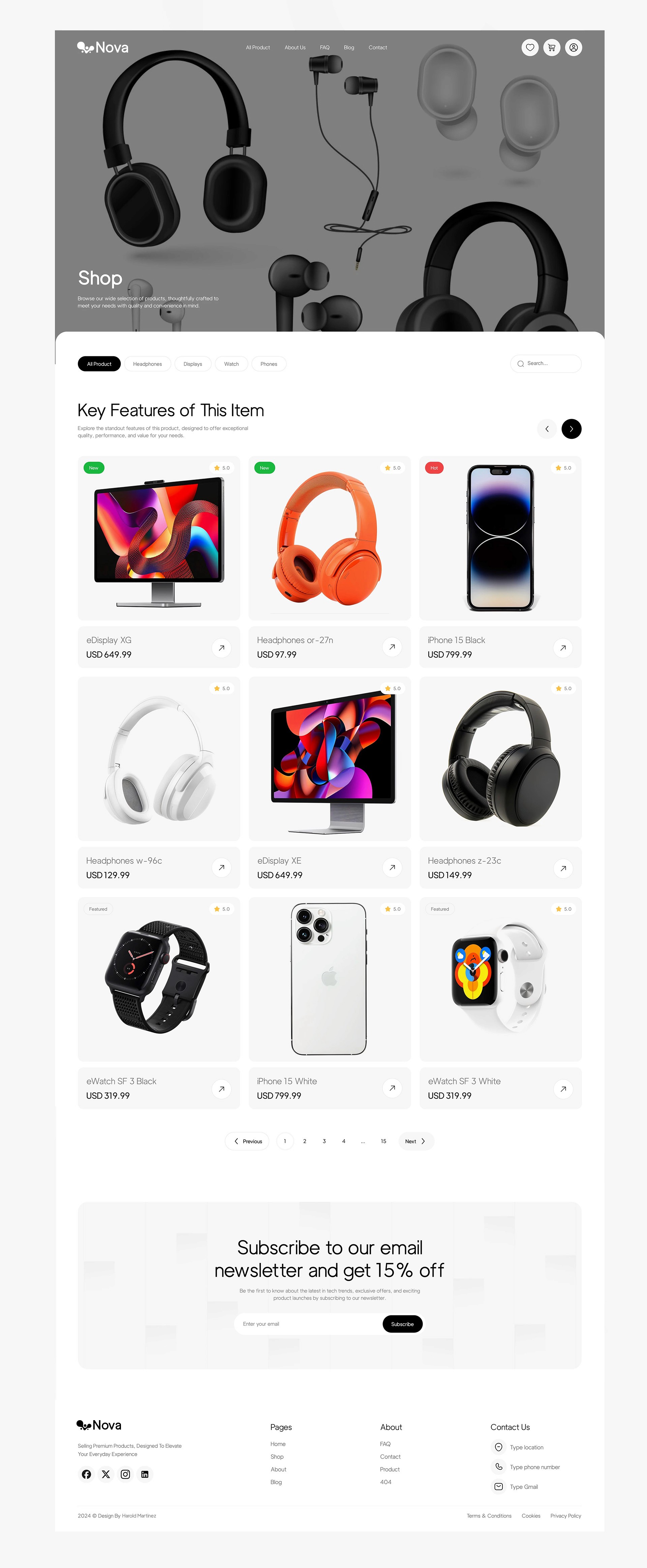 The shop layout features a refined filtering system and minimalist product tiles. This design allows users to compare premium essentials quickly while maintaining the brand's high-end aesthetic appeal.