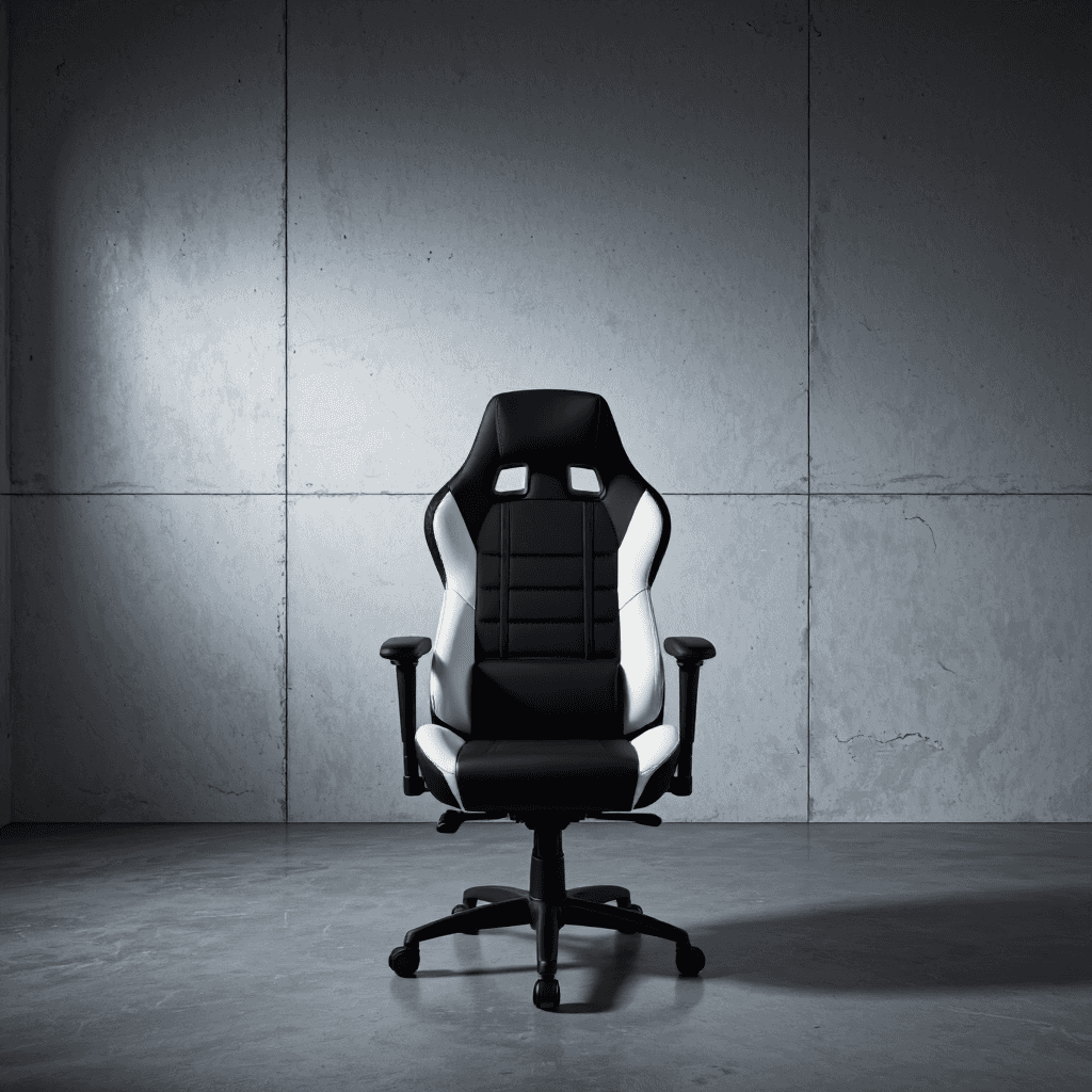 product photography of a gaming chair designed for comfort and support