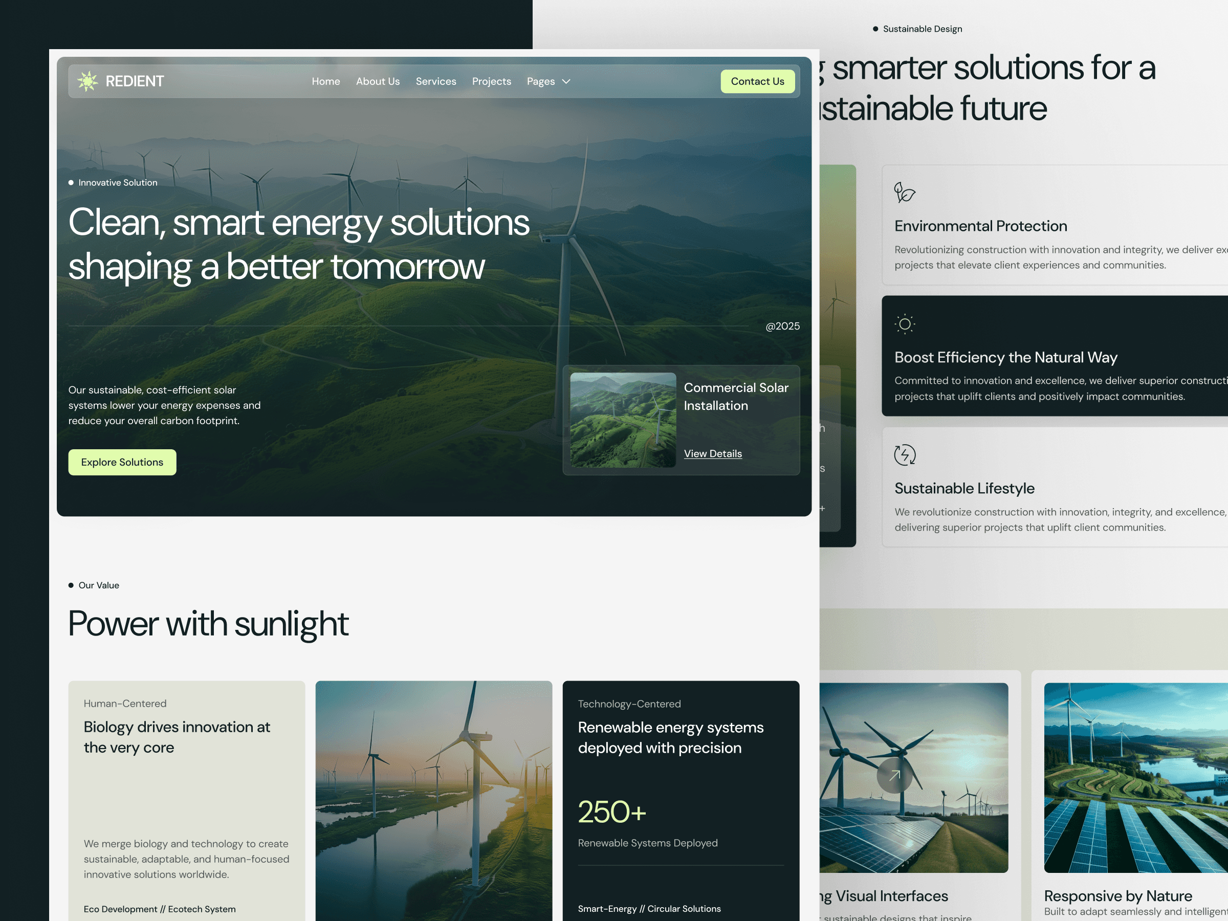framer sustainable business template