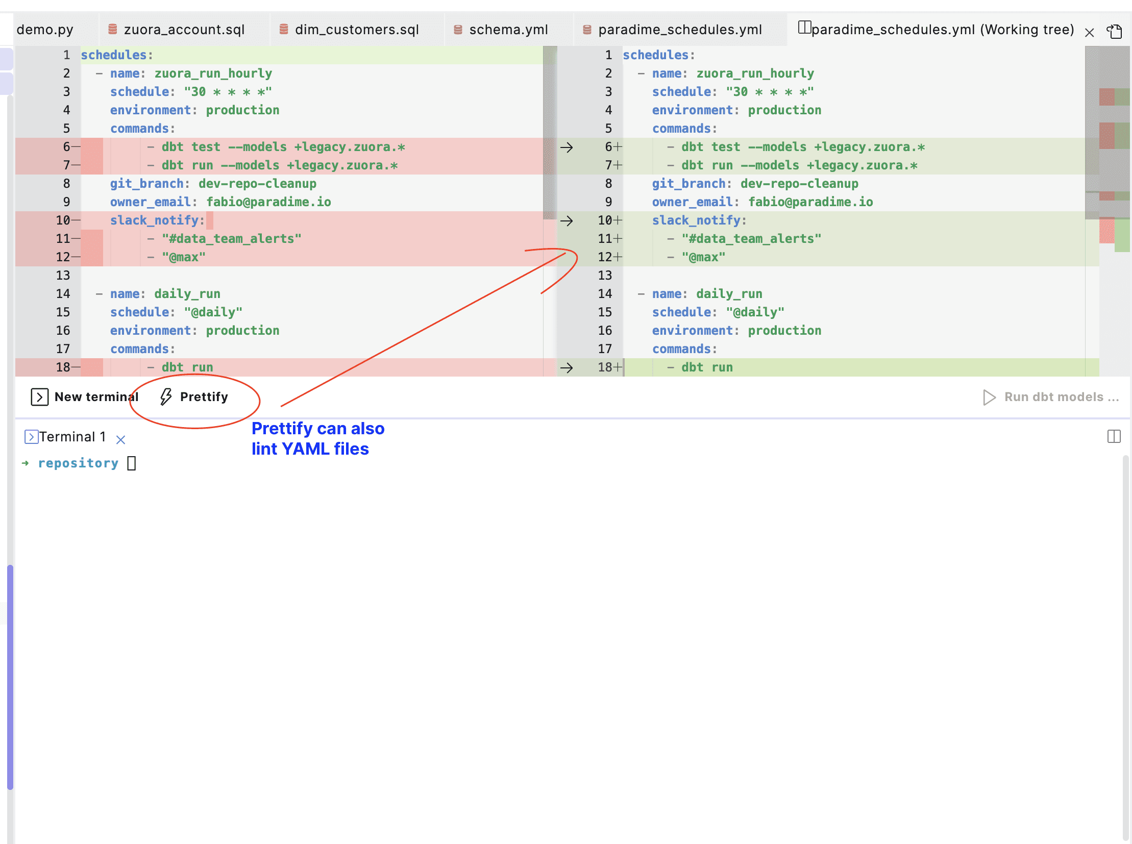 Lint YAML files too | Paradime | Analytics Engineering using dbt™