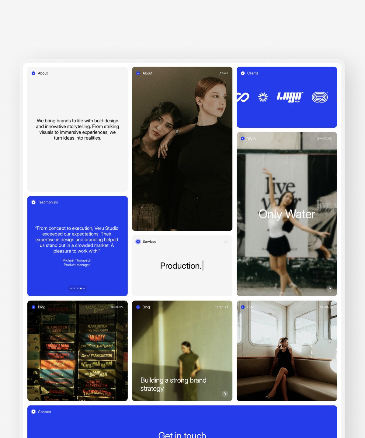 Veru Studio Agency Framer template by Design Freaks