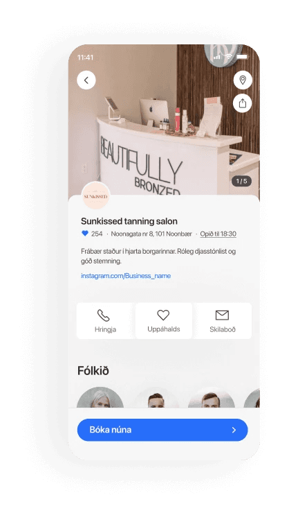 Ljósabekkjastofur mobile booking