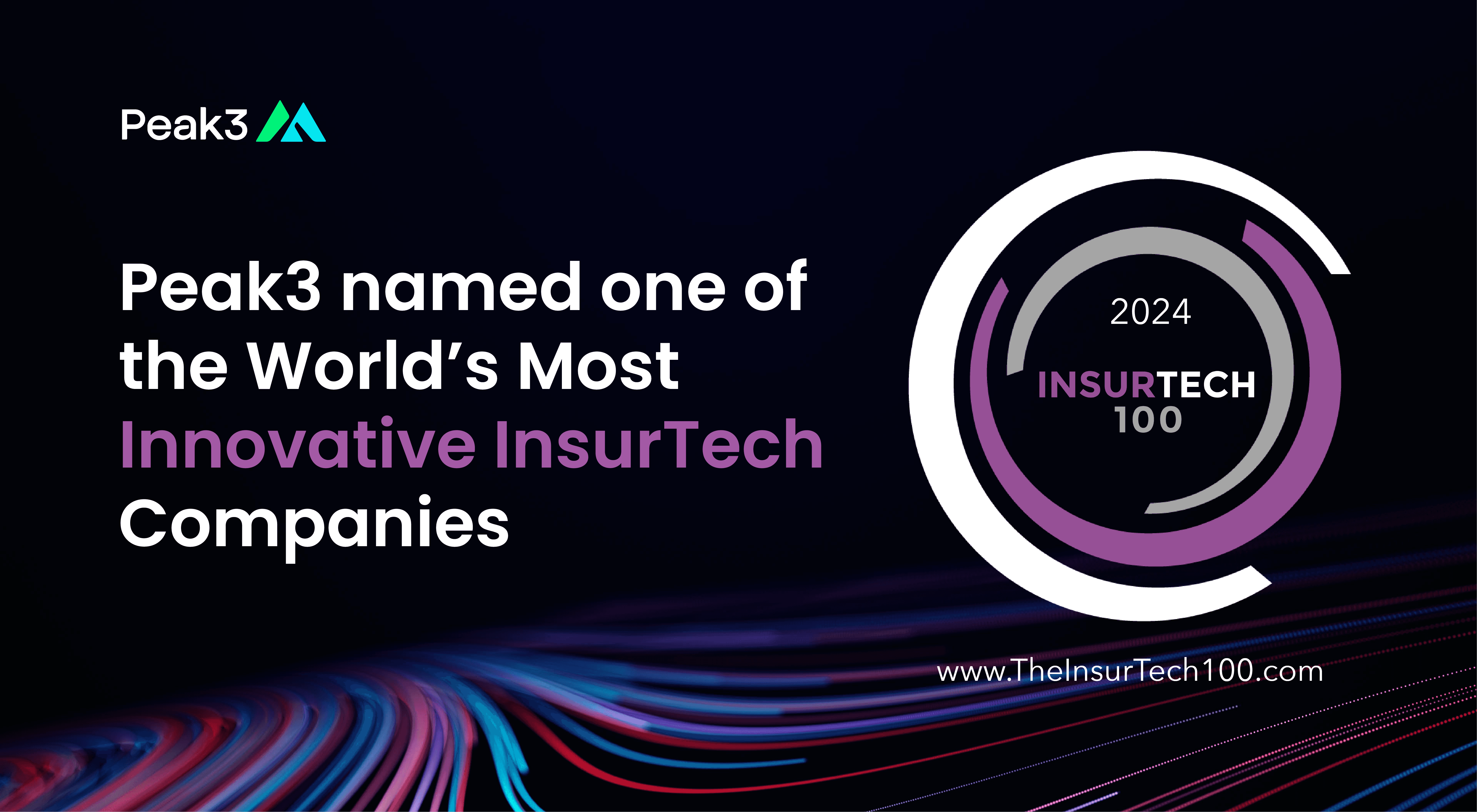 Peak3 named one of the world's most innovative insurtech companies 