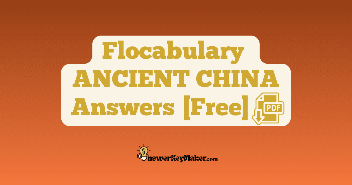 Flocabulary ANCIENT CHINA Quiz Read & Respond Answer Key PDF