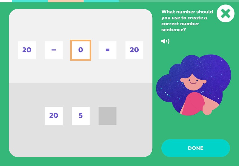Place Value: fill in a gap in the equation