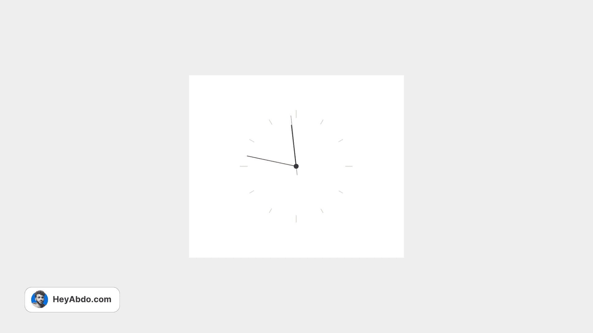 Minimal Analog Notion Clock Widgets