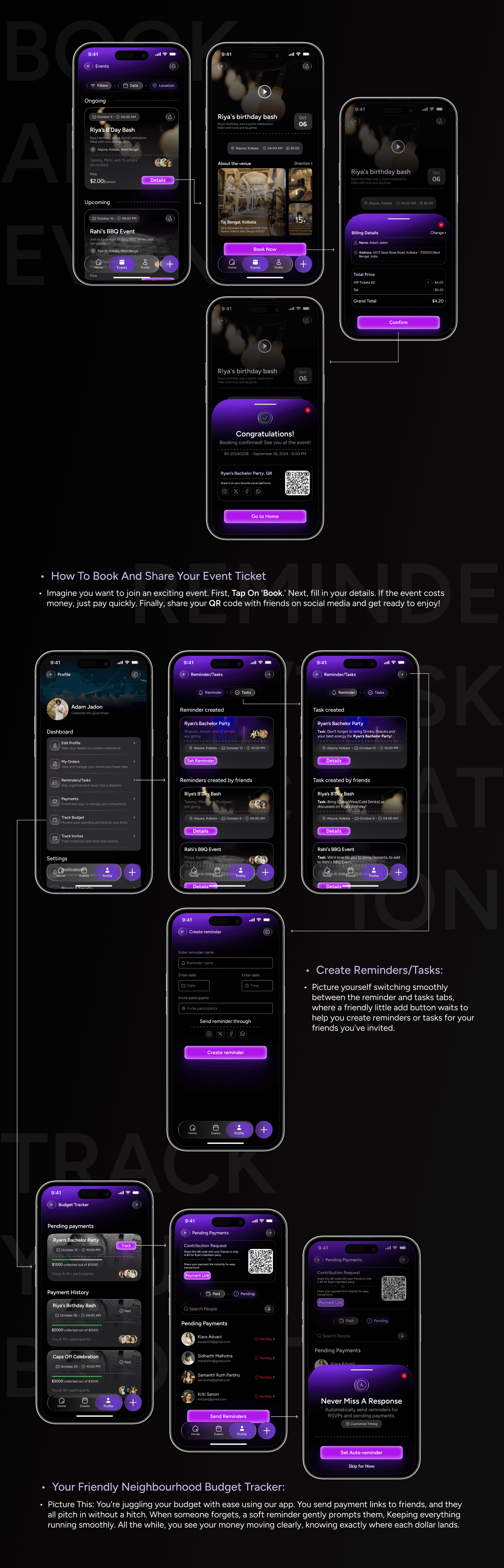 Eventify - Small Event Planning App - Additional Features.