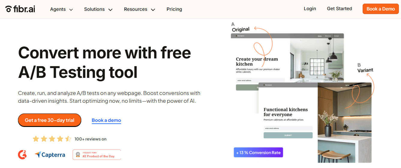 Usability testing vs A/B testing: FIBR A/B testing tool
